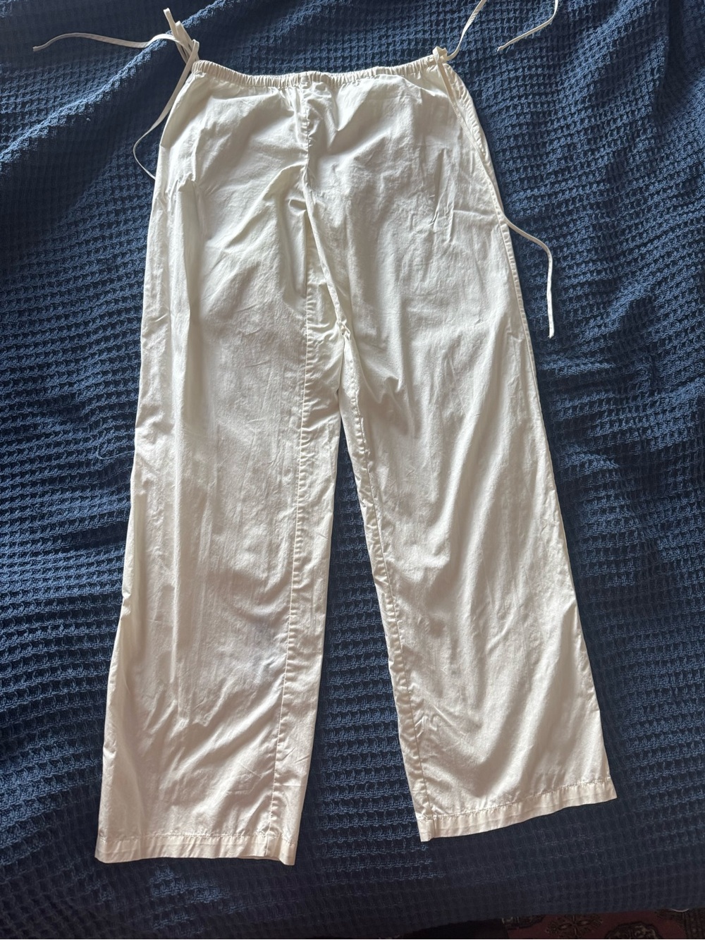 Assembly Label Ivory Wide-Leg Drawstring Pants - Picture 4 of 5